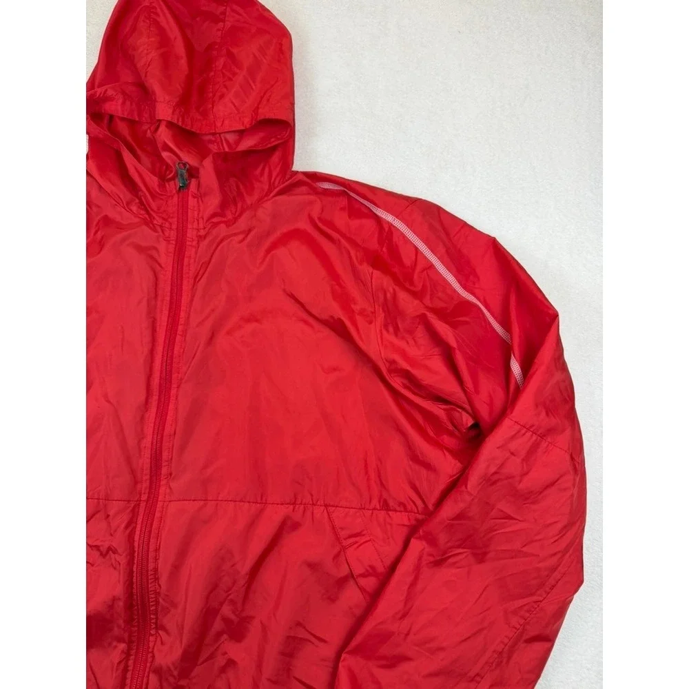 Nike Mens XXL Red Full‎ Zip Hooded Windbreaker Mesh Lining Jacket AA2090-657